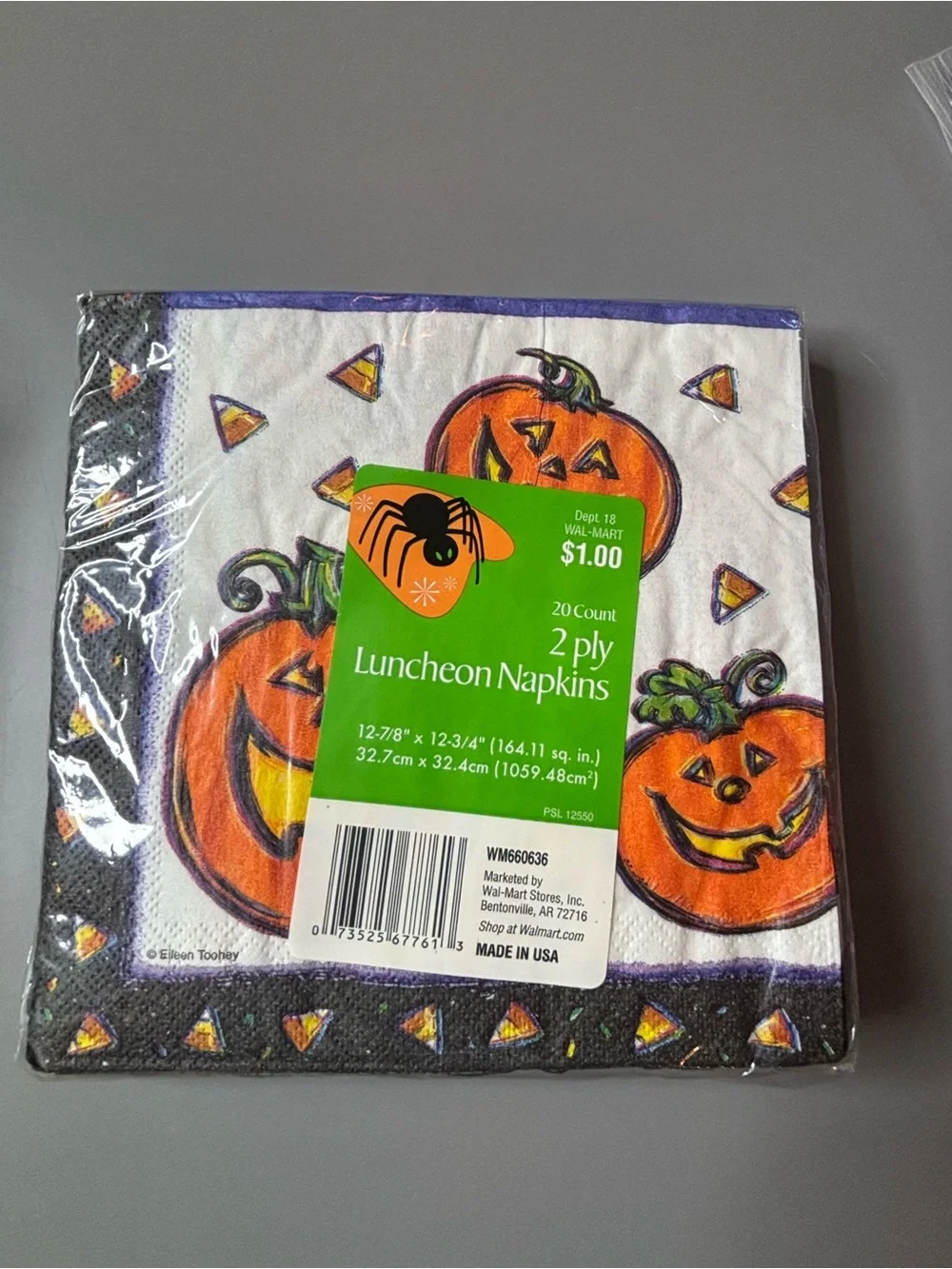 Vintage Bundle Festive Halloween Pumpkin Napkins Purple & Orange NEW Holiday